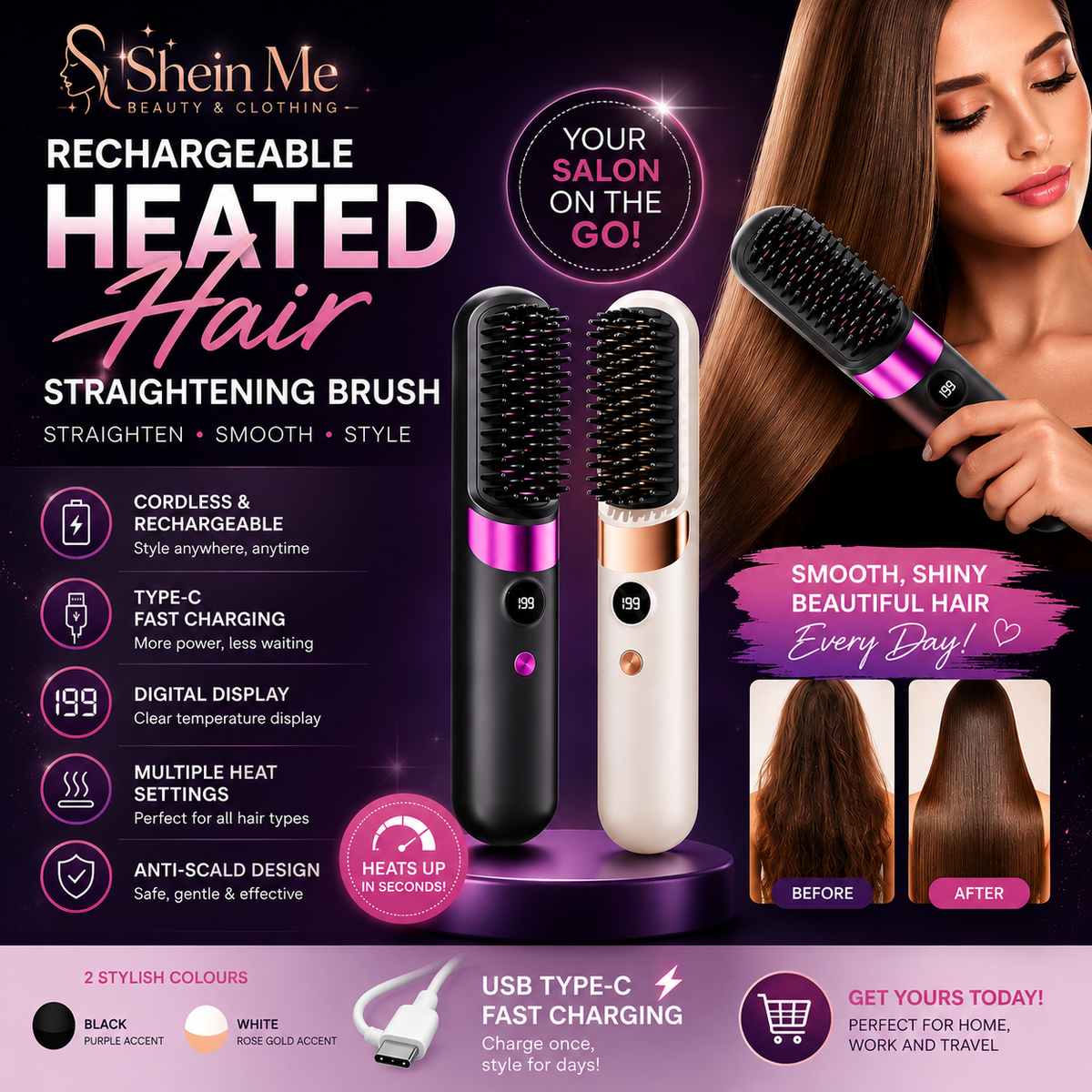Hair Straightening Brush