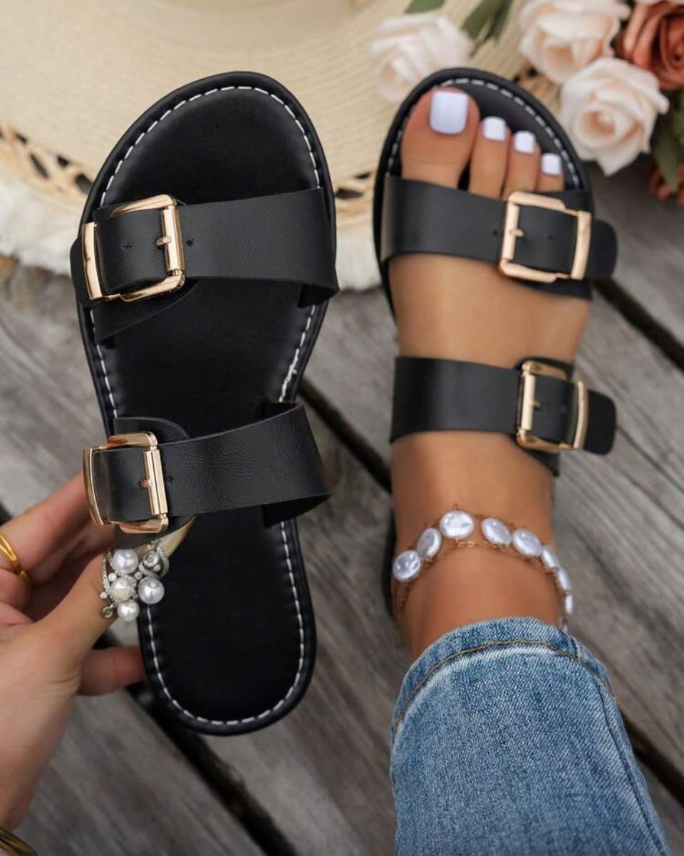 Women's Double Buckle Sandals